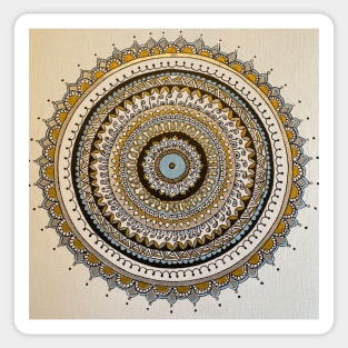 Blue and Gold Mandala Sticker